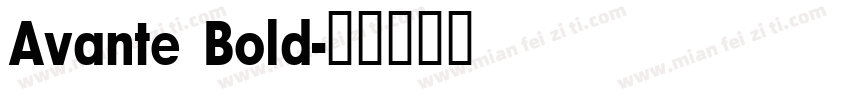 Avante Bold字体转换